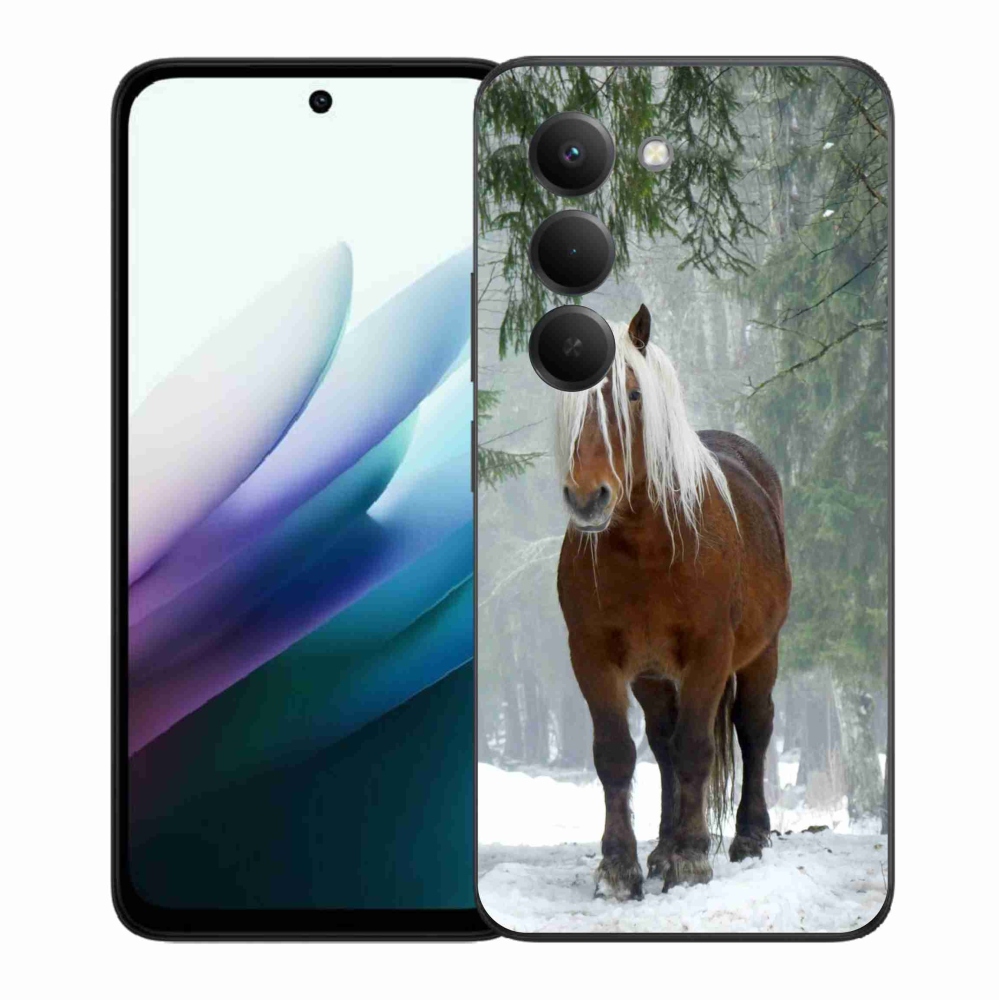 Gelový kryt mmCase na Xiaomi Redmi 15 4G/5G (171mm) - kůň v lese