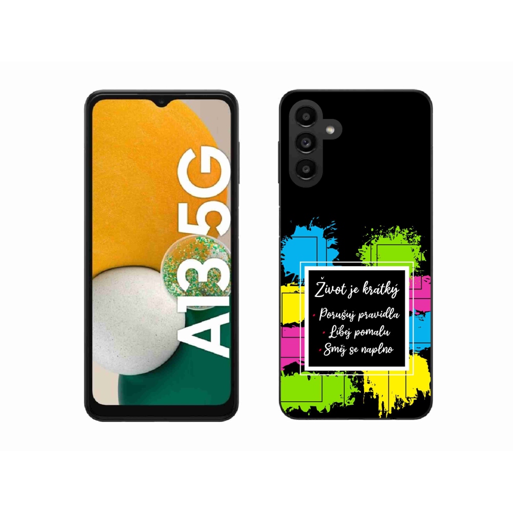 Gelový kryt mmCase na Samsung Galaxy A13 5G - citát 5 černé pozadí