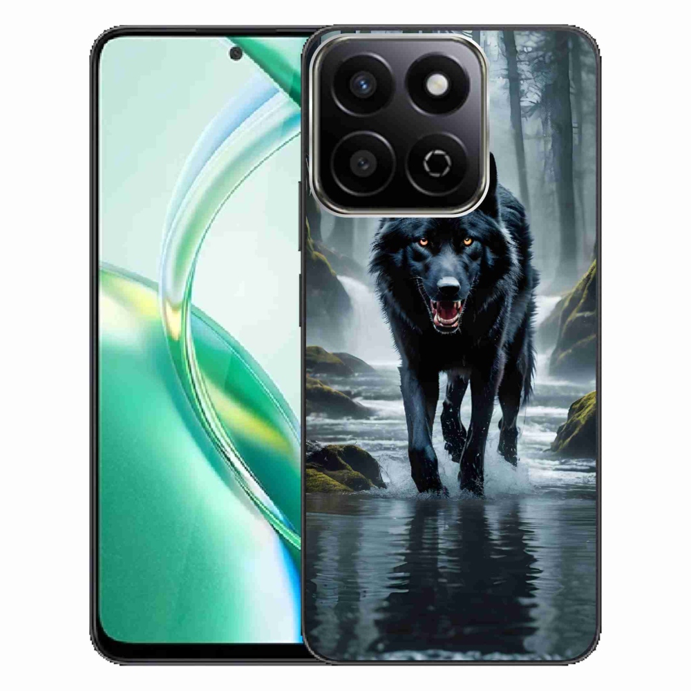 Gelový kryt mmCase na Honor 200 Smart 5G - černý vlk