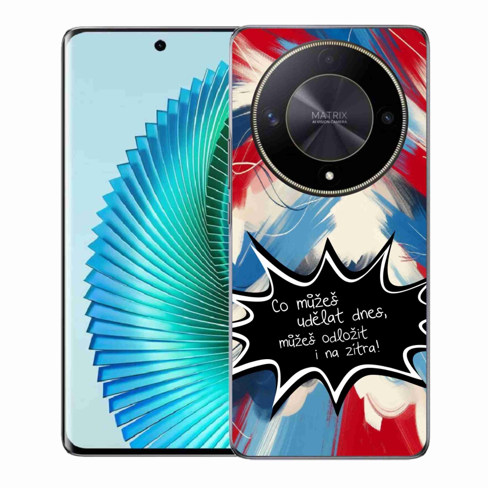 Gelový kryt mmCase na Honor Magic 6 Lite 5G - vtipný text 9 černé pozadí