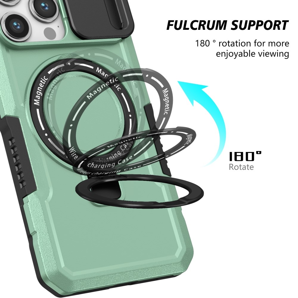 Military odolný kryt s MagSafe na iPhone 14 Pro Max - světlezelený