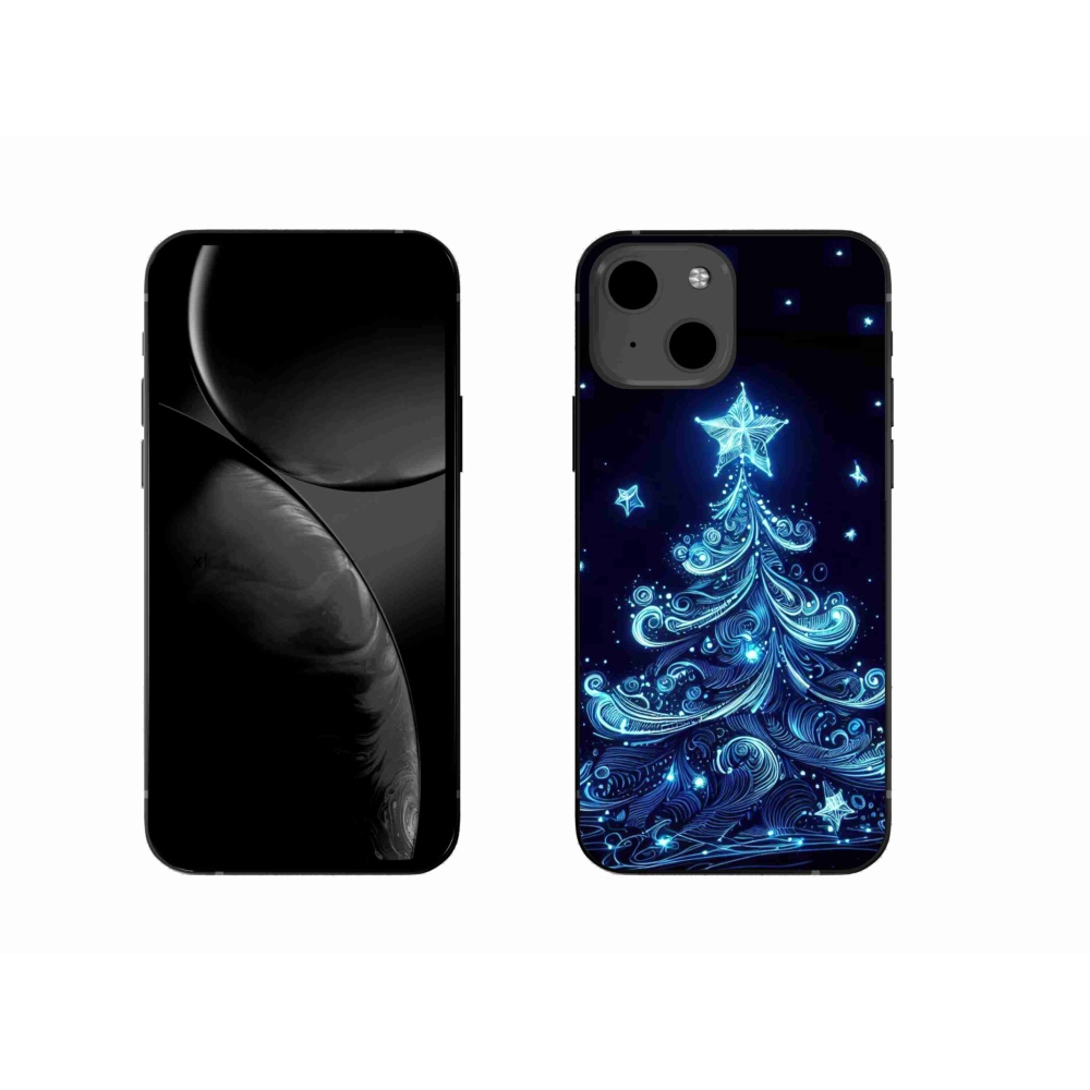 Gelový kryt mmCase na iPhone 13 6.1 - neonový vánoční stromek 4