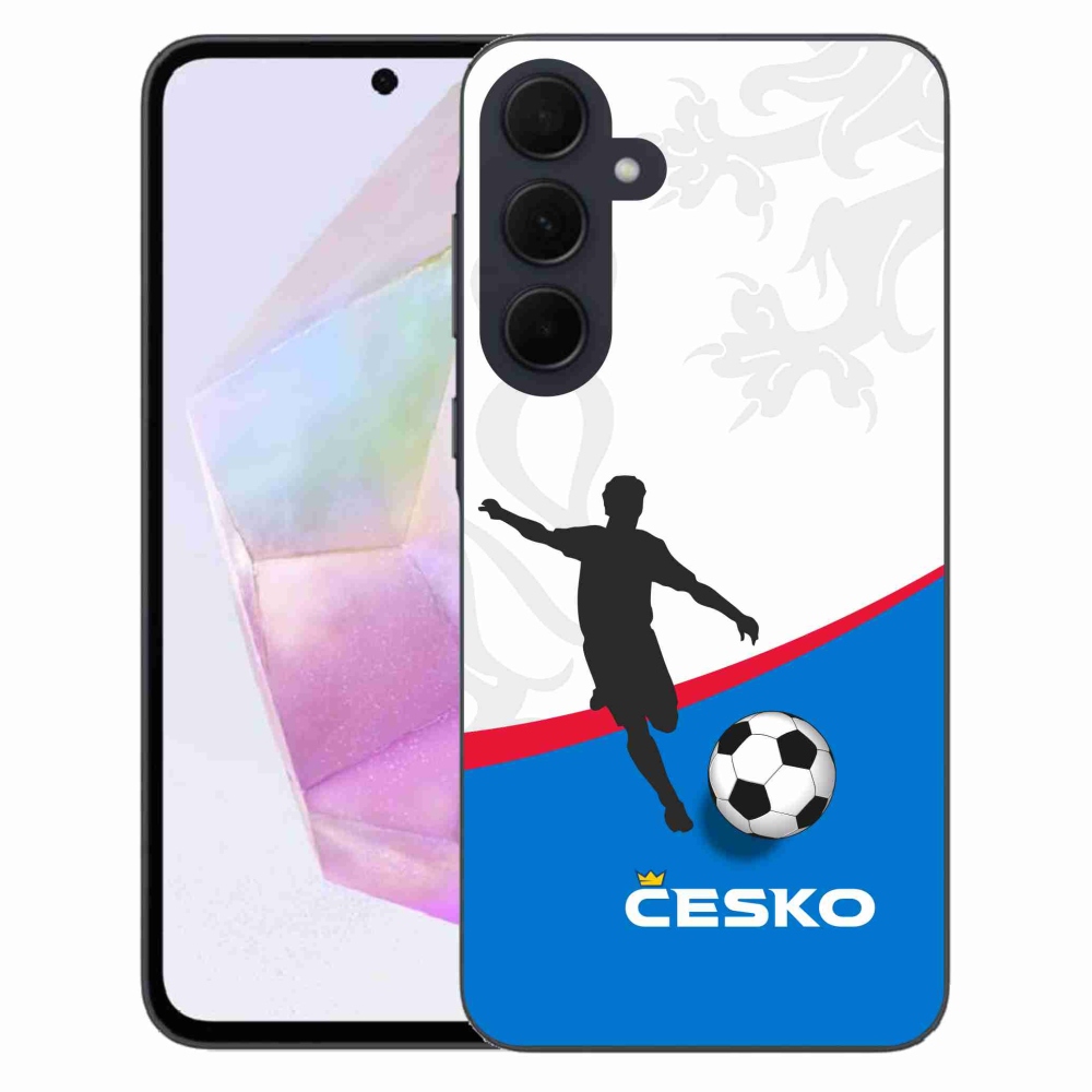 Gelový kryt mmCase na Samsung Galaxy A35 5G - fotbal Česko 1