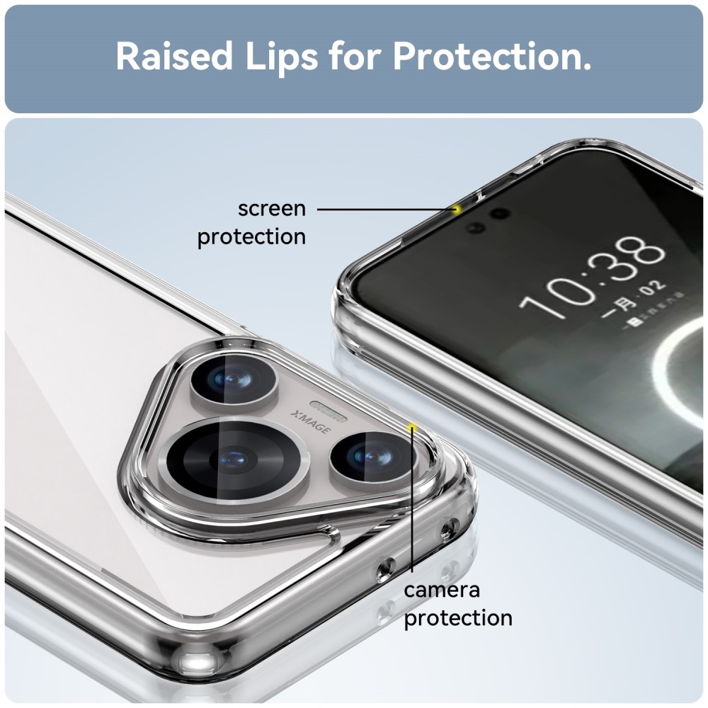 Gelový obal s pevnými zády na Huawei Pura 70 Pro - průhledný
