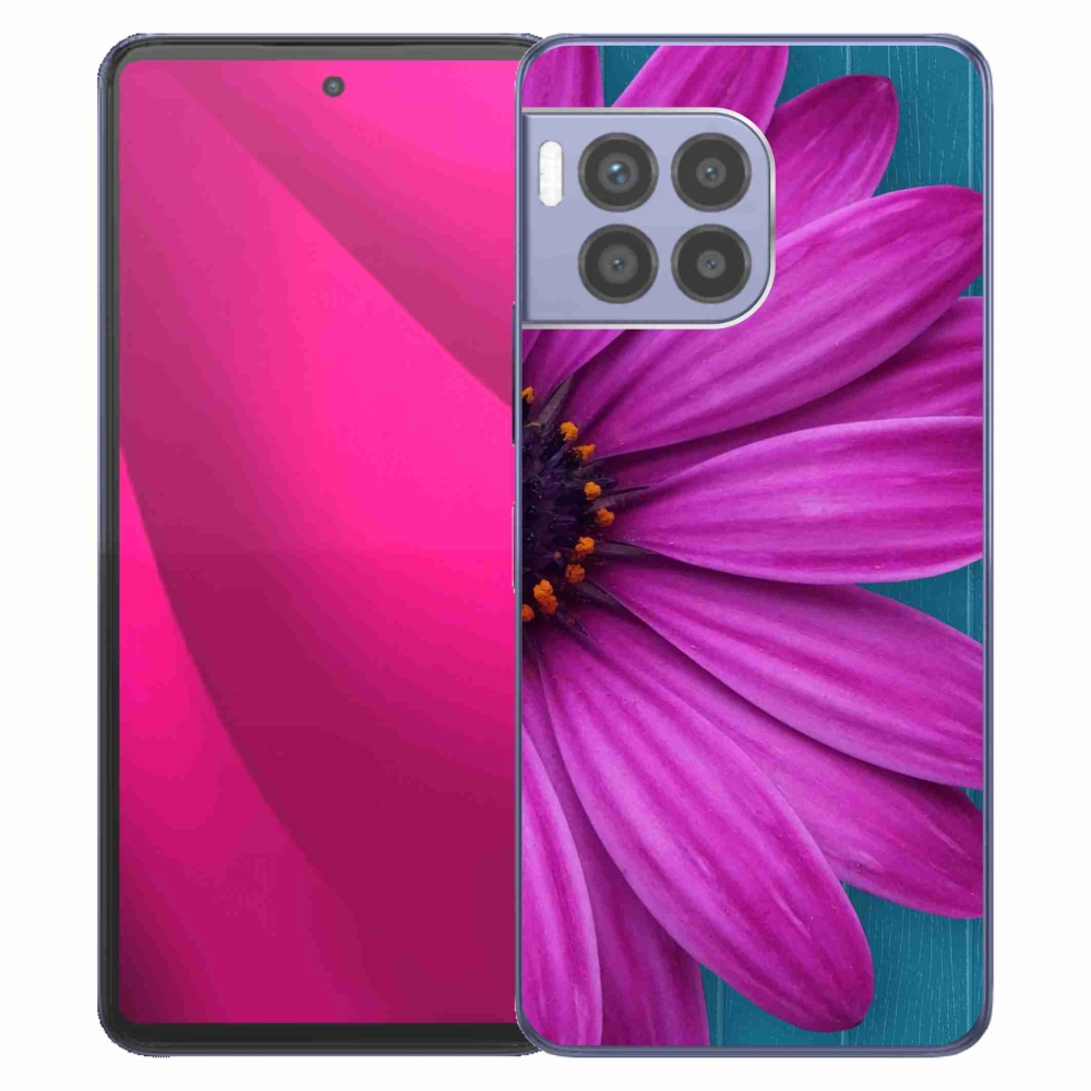 Gelový kryt mmCase na T-Mobile T Phone 2 Pro - fialová kopretina
