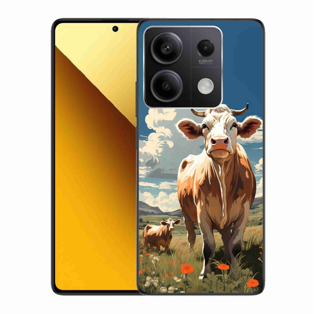 Gelový kryt mmCase na Xiaomi Redmi Note 13 5G - krávy na louce