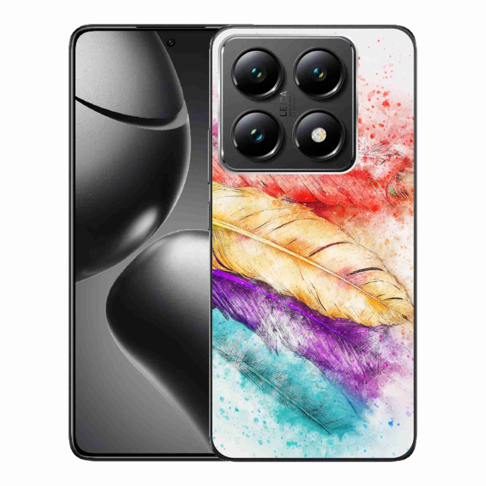Gelový kryt mmCase na Xiaomi 14T Pro - barevné peří