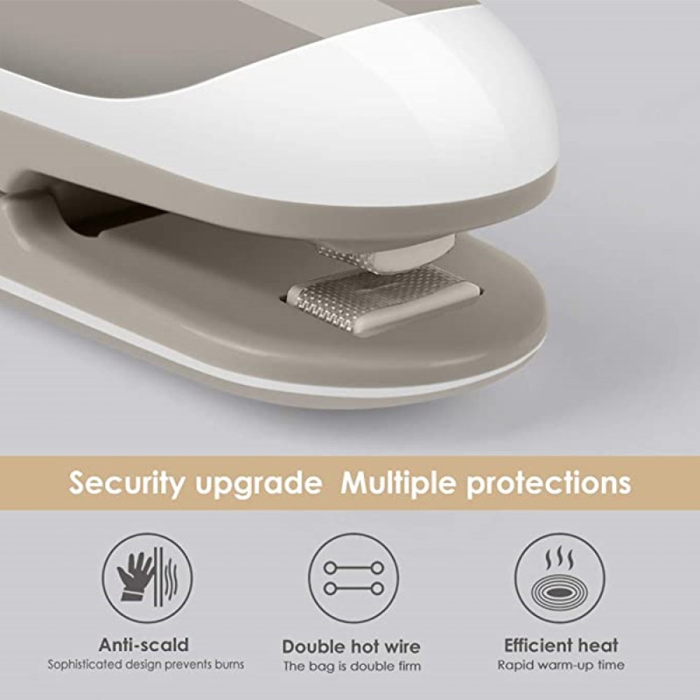 Kompaktní svářečka potravinových sáčků na baterie – šedá