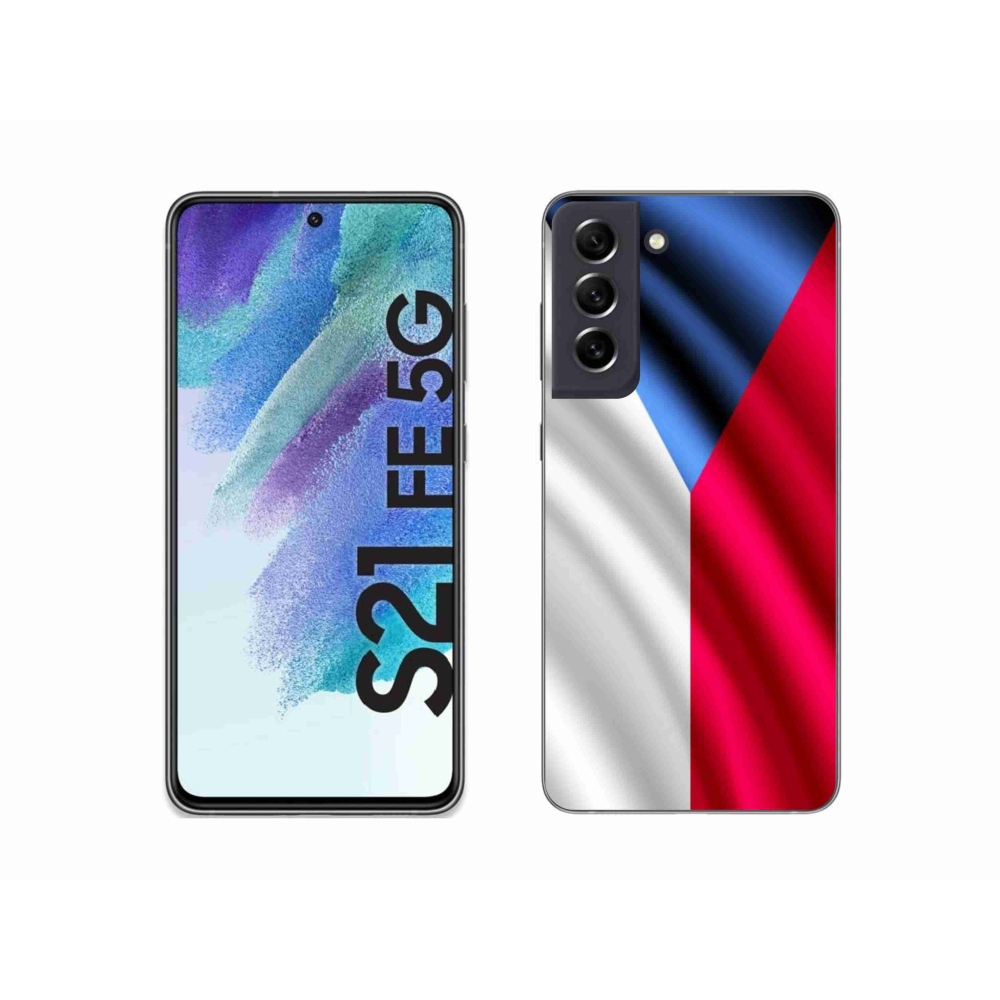 Gelový kryt mmCase na mobil Samsung Galaxy S21 FE 5G - česká vlajka