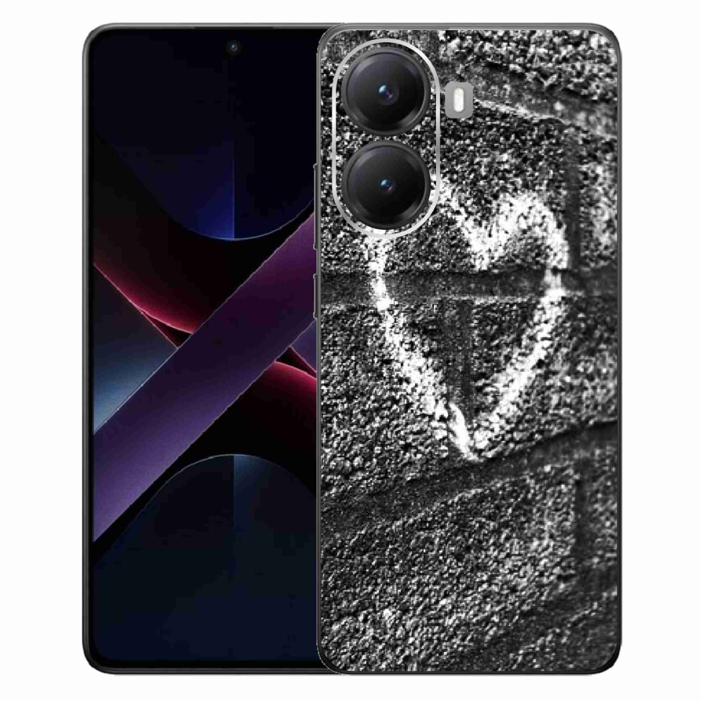 Gelový kryt mmCase na Xiaomi Poco X7 Pro 5G - srdce na zdi