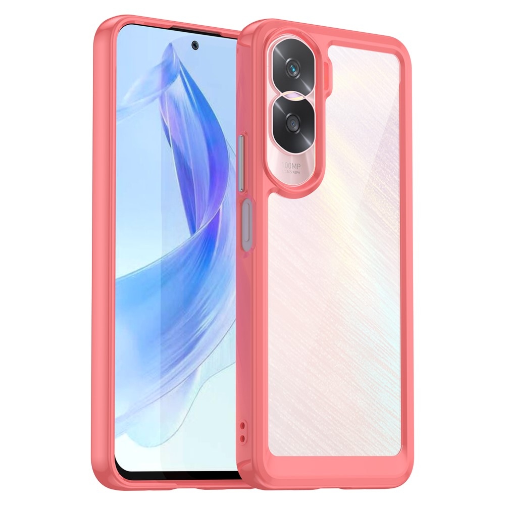 Gelový obal s pevnými zády na Honor 90 Lite - červený