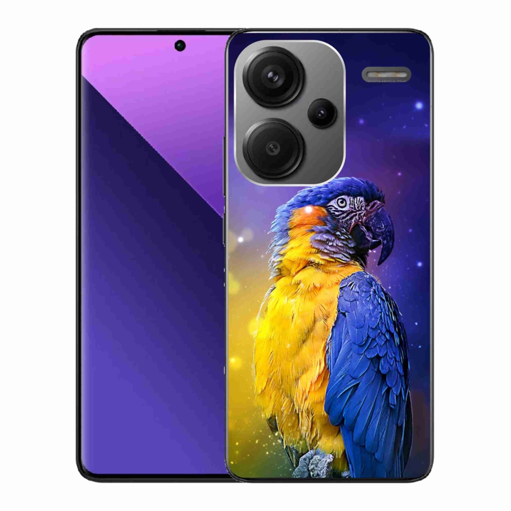 Gelový obal mmCase na Xiaomi Redmi Note 13 Pro+ 5G - papoušek ara 1