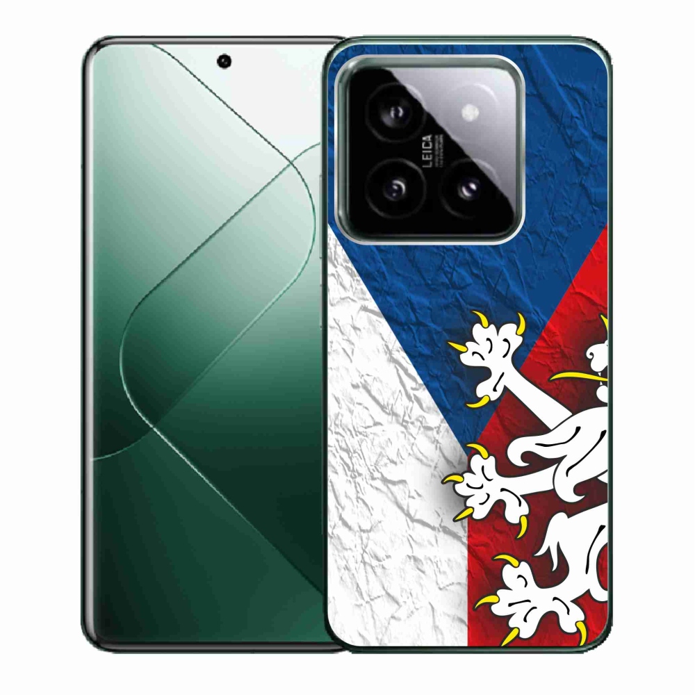 Gelový kryt mmCase na Xiaomi 14 - česká vlajka 1