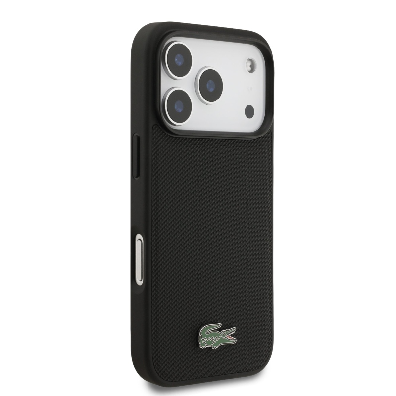 Lacoste Iconic Petit Pique MagSafe Zadní Kryt + Peněženka pro iPhone 17 Pro Black