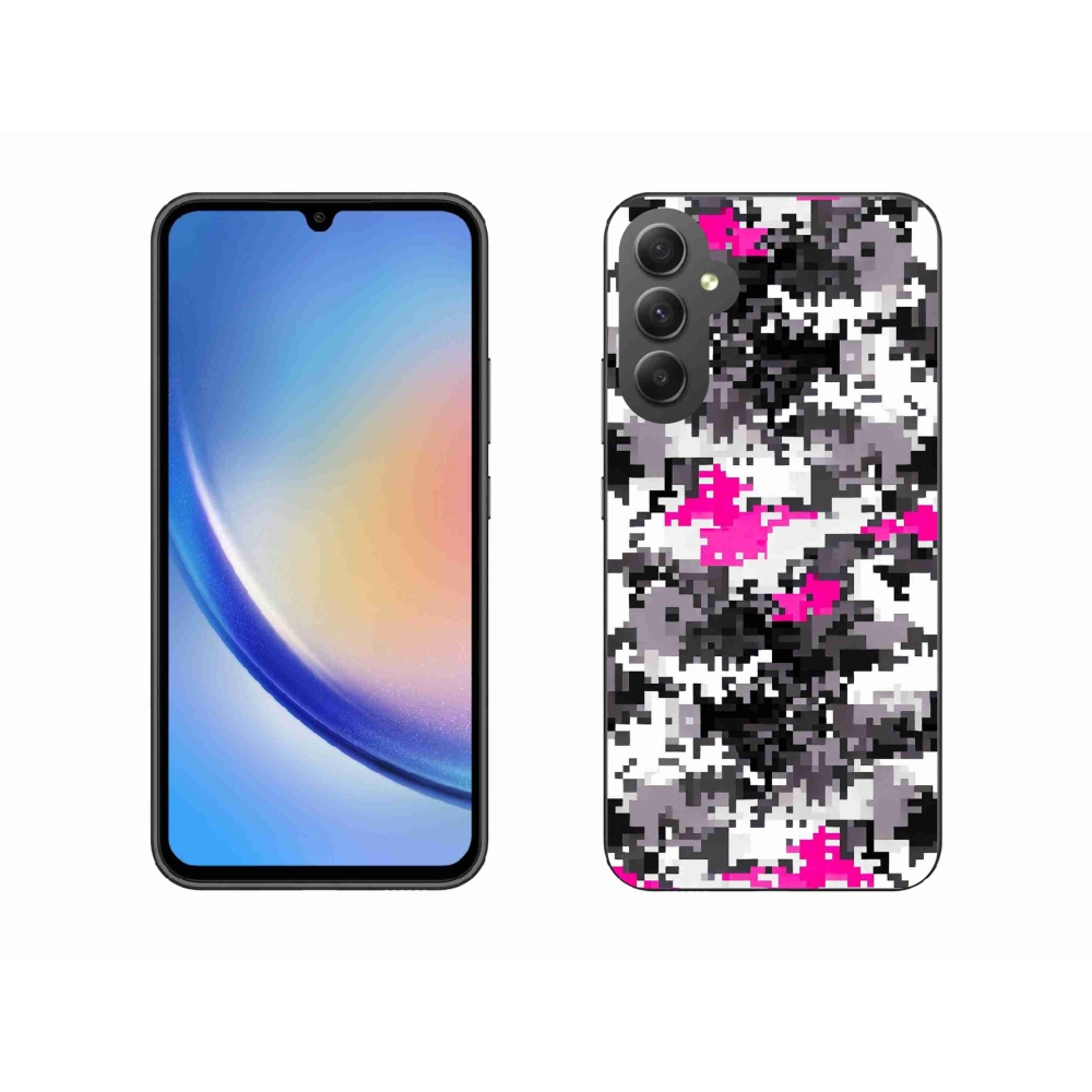 Gelový kryt mmCase na Samsung Galaxy A34 5G - maskáčový vzor 4