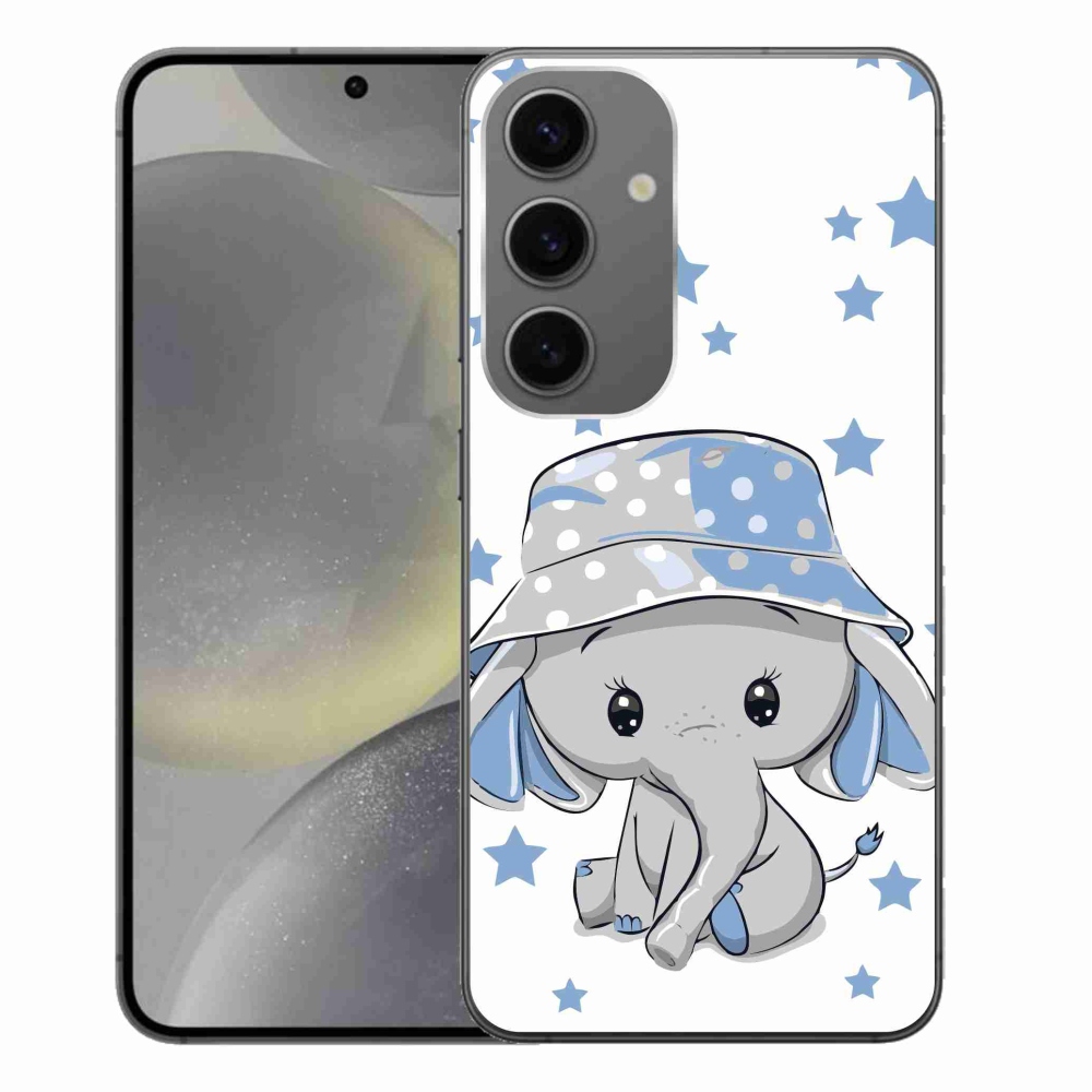 Gelový kryt mmCase na Samsung Galaxy S24+ - modrý slon
