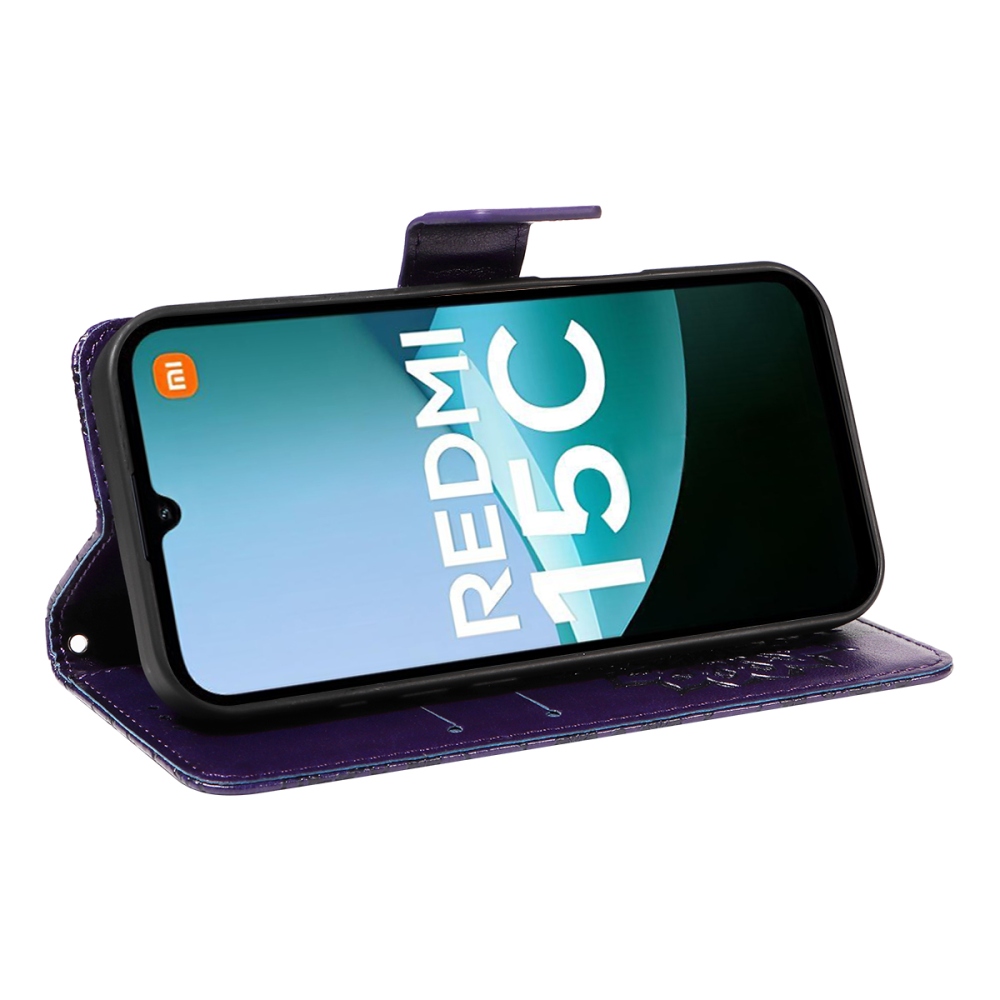 Sunflower knížkové pouzdro na Xiaomi Redmi 15C 4G/5G (173mm) - tmavěfialové