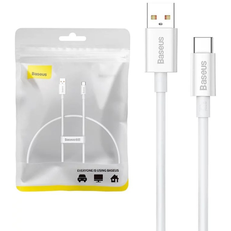 Baseus Superior Series Fast Charging Datový Kabel USB - USB-C 100W 0.25m Moon White
