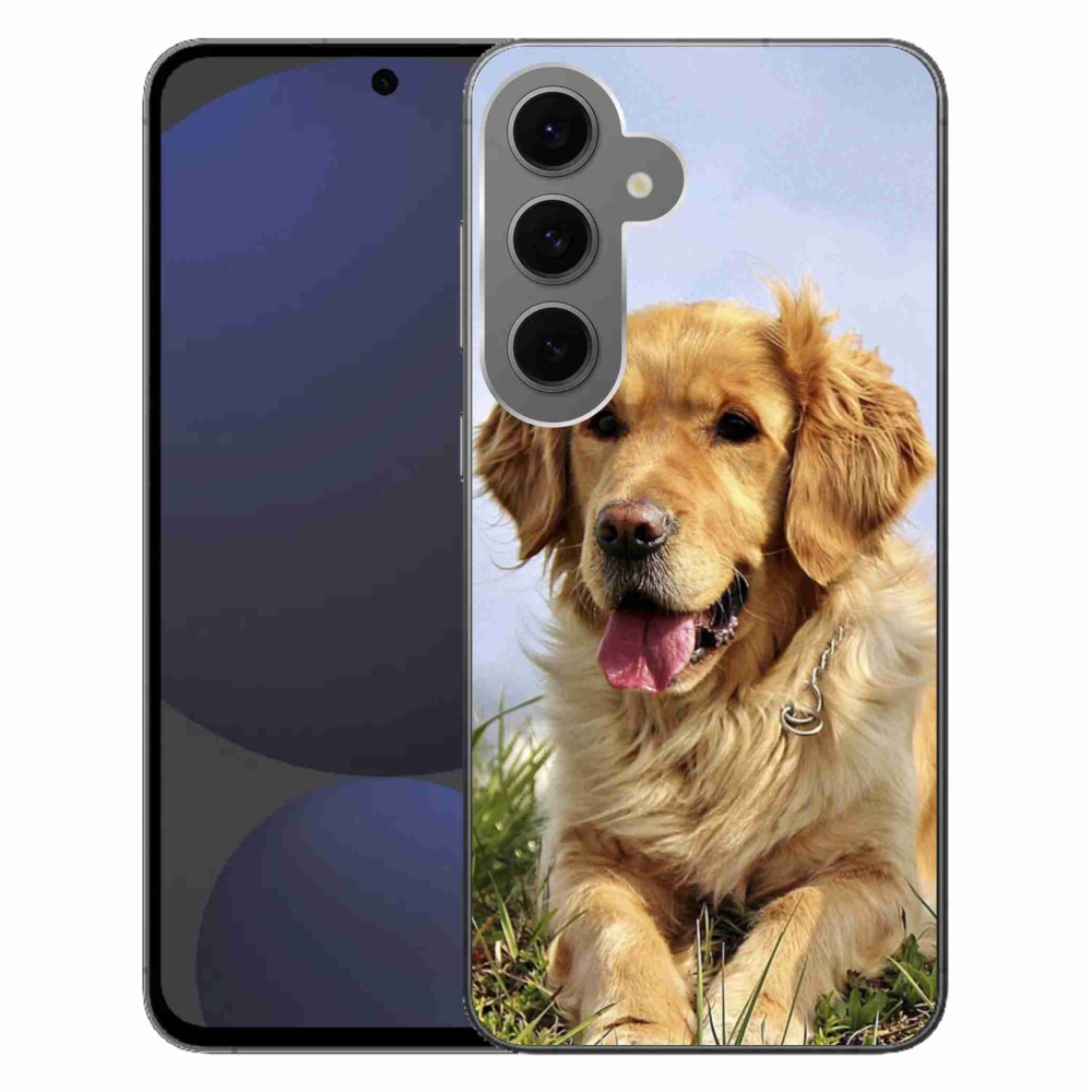 Gelový obal mmCase na Samsung Galaxy S24 FE - zlatý retrívr
