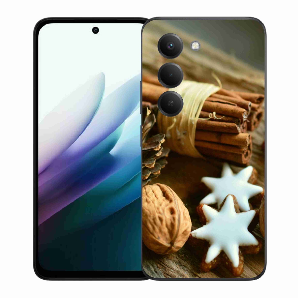 Gelový kryt mmCase na Xiaomi Redmi 15 4G/5G (171mm) - skořice a perníčky