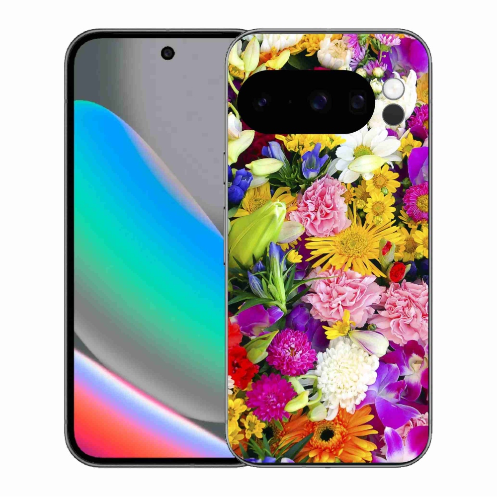 Gelový kryt mmCase na Google Pixel 10 Pro - květiny 12
