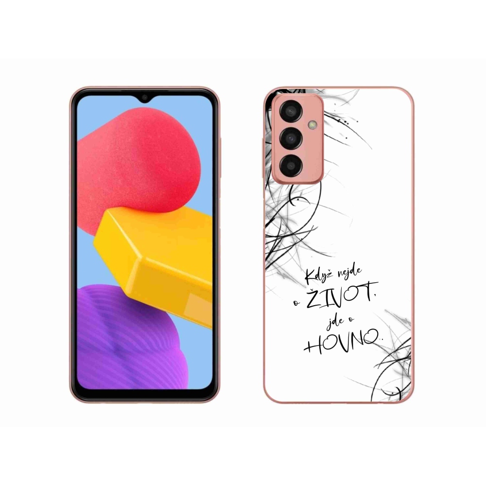 Gelový kryt mmCase na Samsung Galaxy M13 - vtipný text 16 bílé pozadí