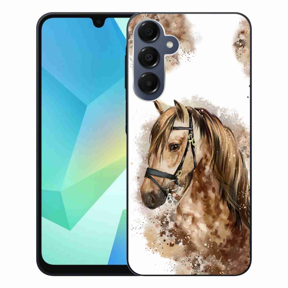 Gelový kryt mmCase na Samsung Galaxy A16 4G/5G - hnědý kreslený kůň