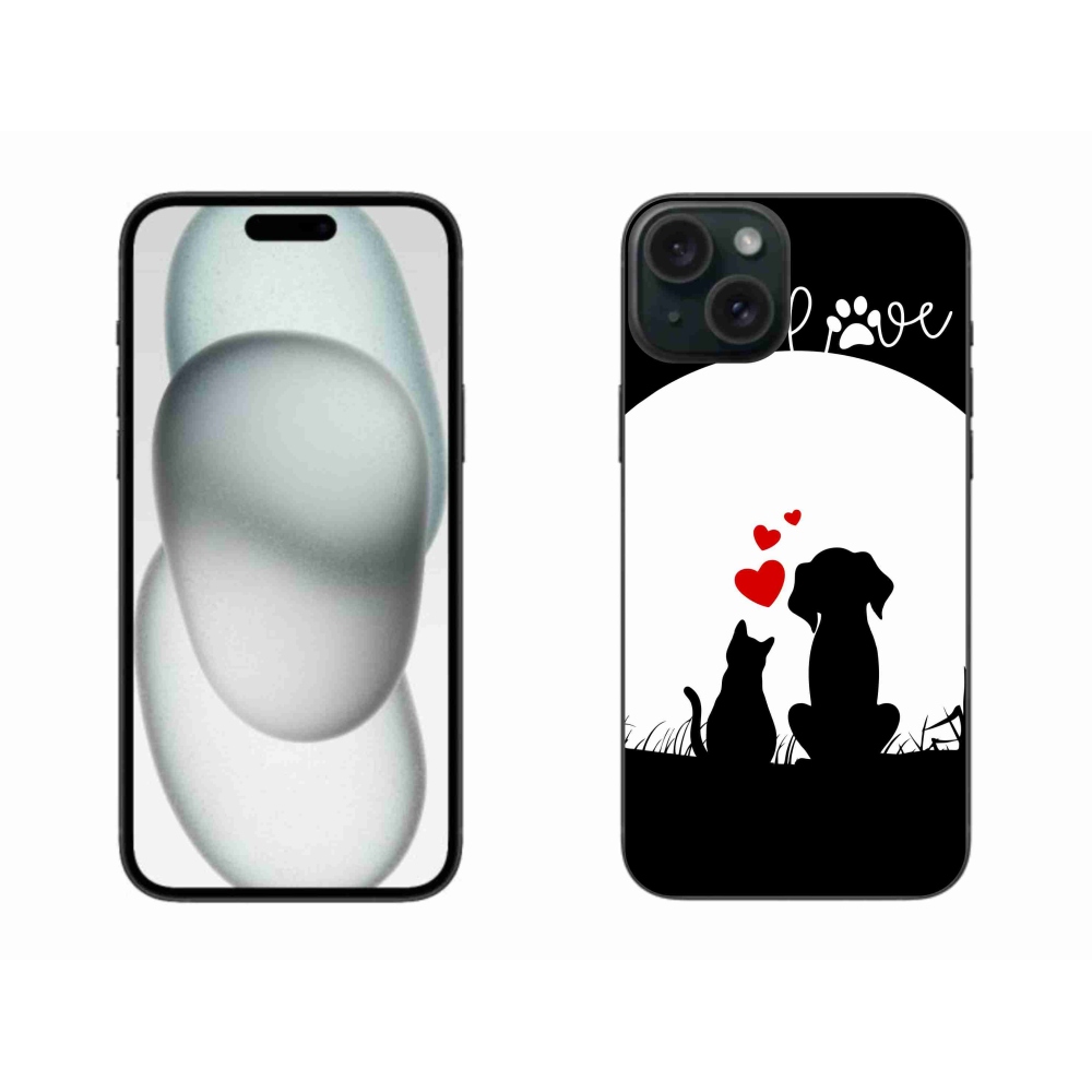 Gelový obal mmCase na iPhone 15 Plus - zvířecí láska