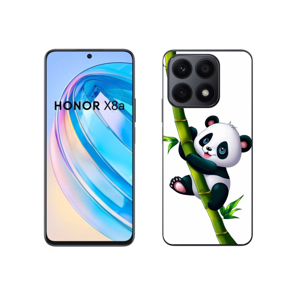 Gelový kryt mmCase na Honor X8a - panda na bambusu