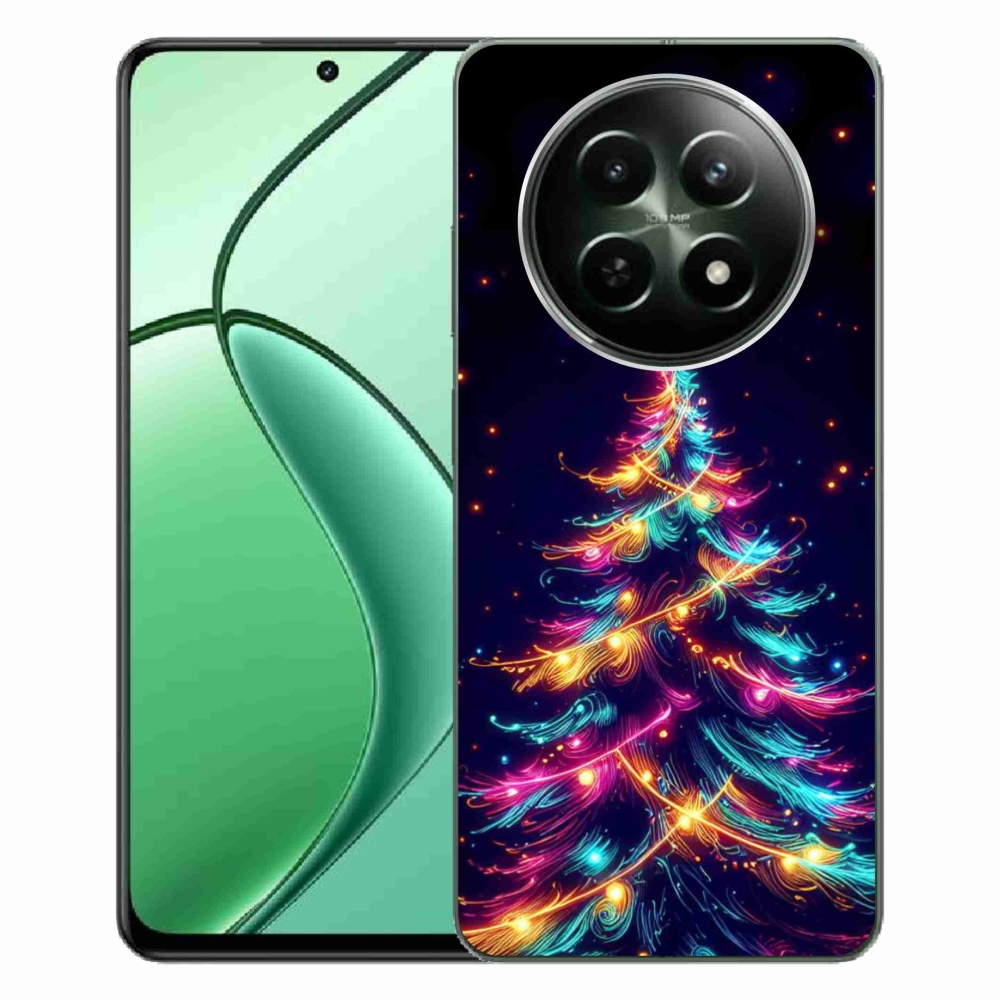 Gelový kryt mmCase na Realme 12 5G/12x 5G - neonový vánoční stromek