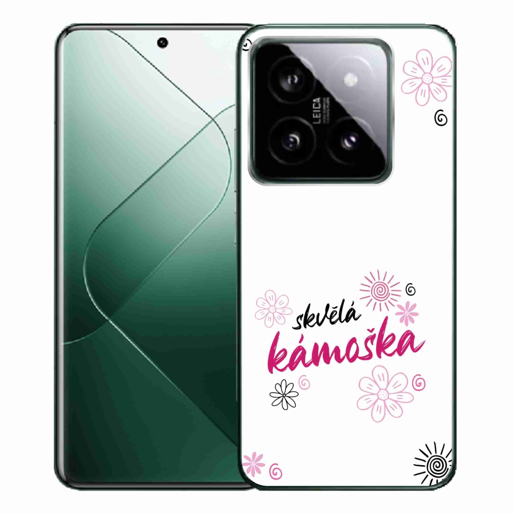 Gelový kryt mmCase na Xiaomi 14 Pro - skvělá kámoška bílé pozadí
