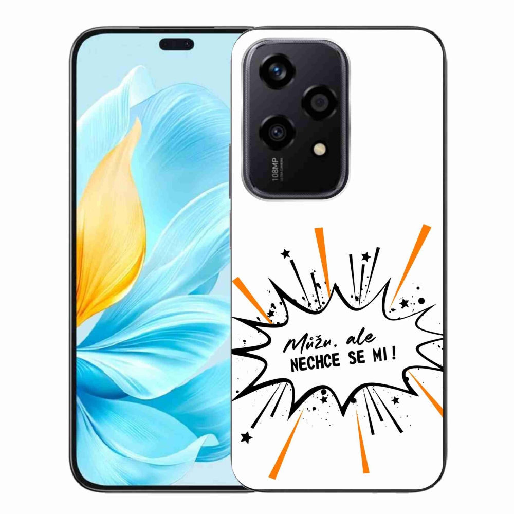 Gelový kryt mmCase na Honor 200 Lite 5G - vtipný text 11 bílé pozadí