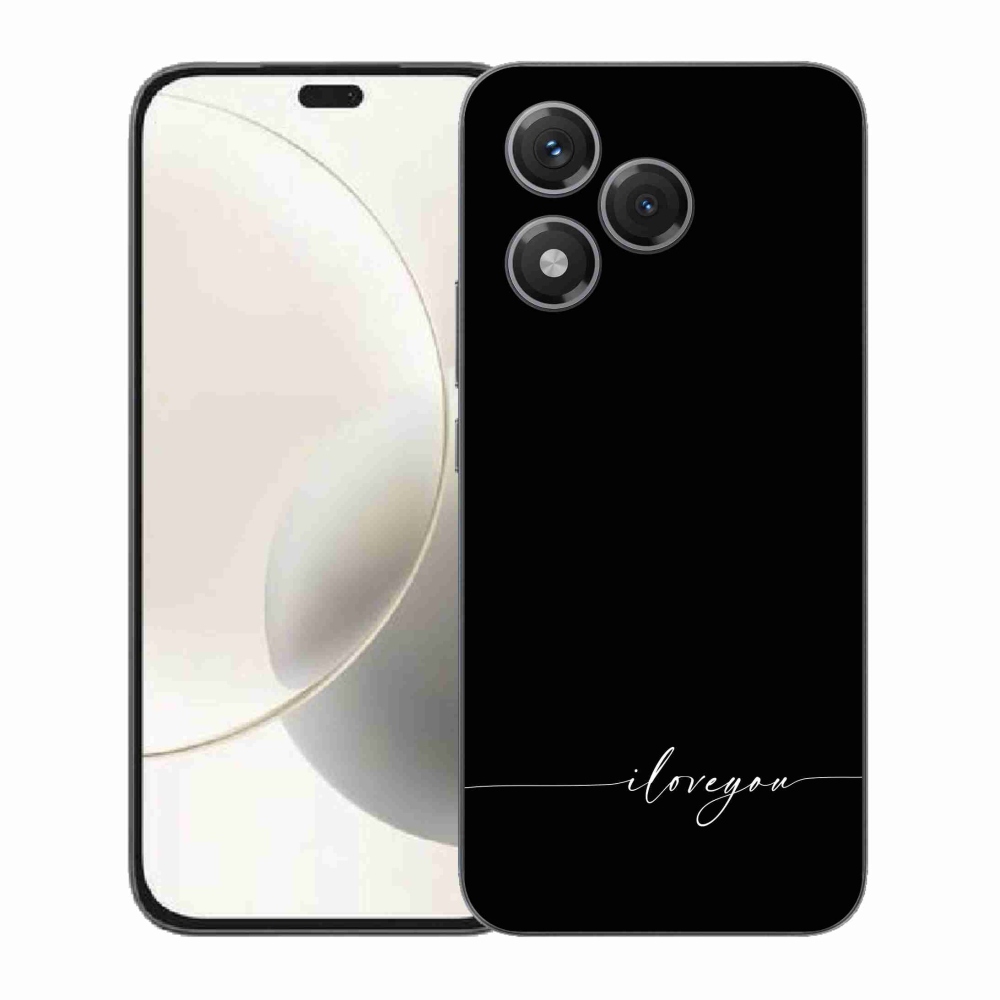 Gelový kryt mmCase na Honor 400 Lite - I love you černé pozadí