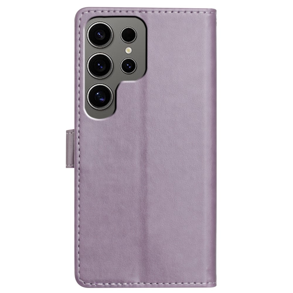 Clots knížkové pouzdro na Samsung Galaxy S25 Ultra - fialové