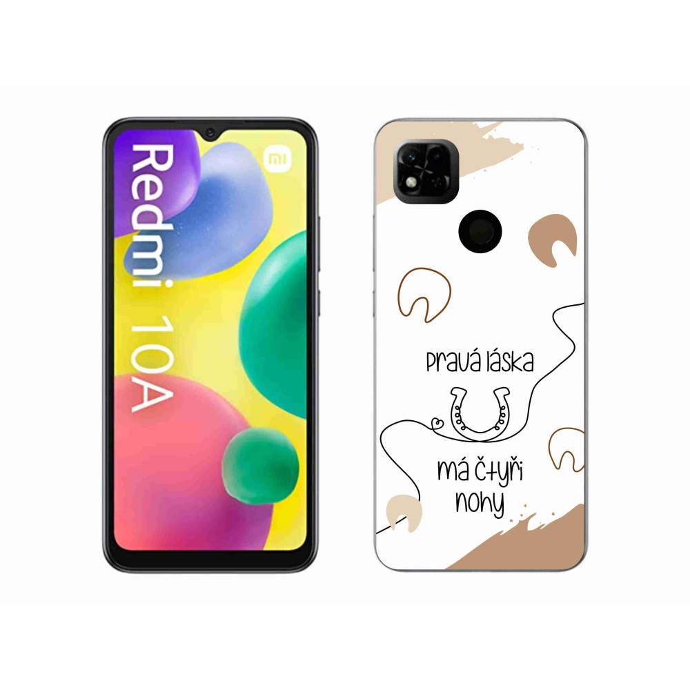 Gelový kryt mmCase na Xiaomi Redmi 10A - koňský motiv bílé pozadí