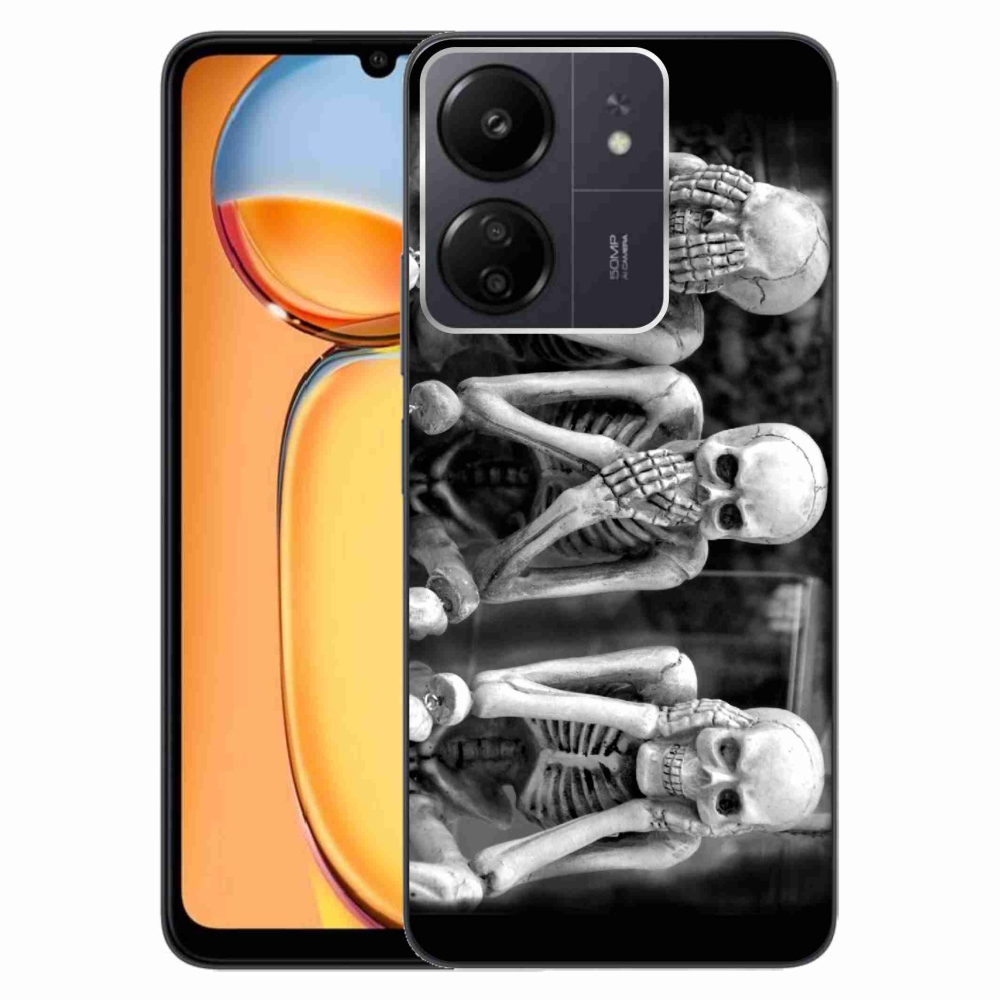 Gelový kryt mmCase na Xiaomi Poco C65/Redmi 13C - kostlivci