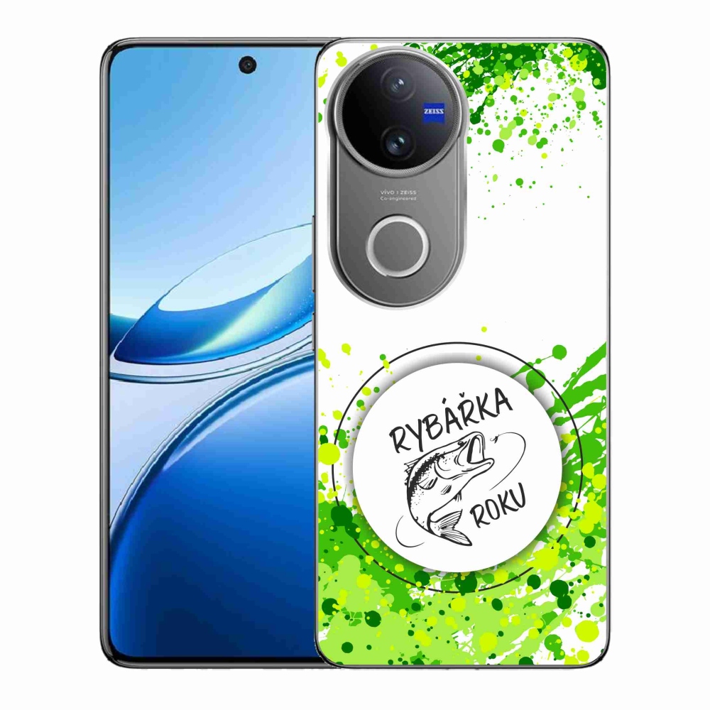 Gelový kryt mmCase na Vivo V50 5G - rybářka roku bílé pozadí