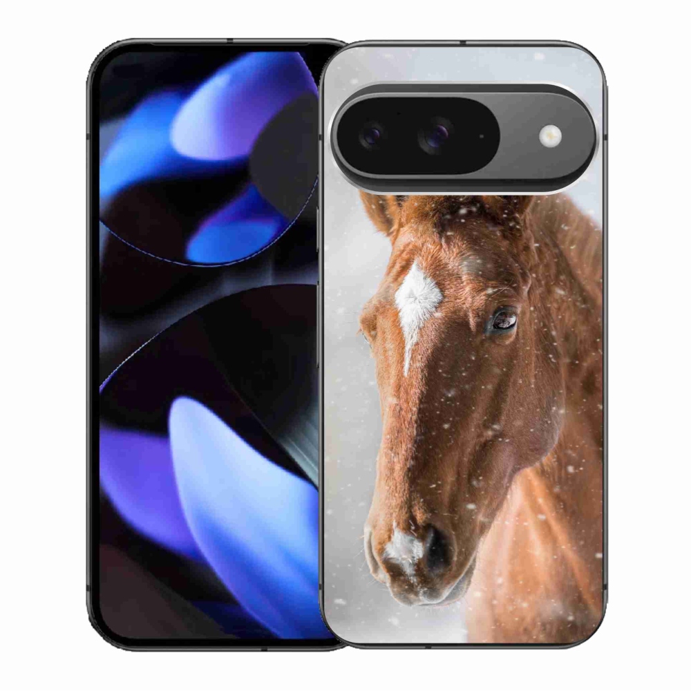 Gelový kryt mmCase na Google Pixel 9/9 Pro - hnědý kůň 2