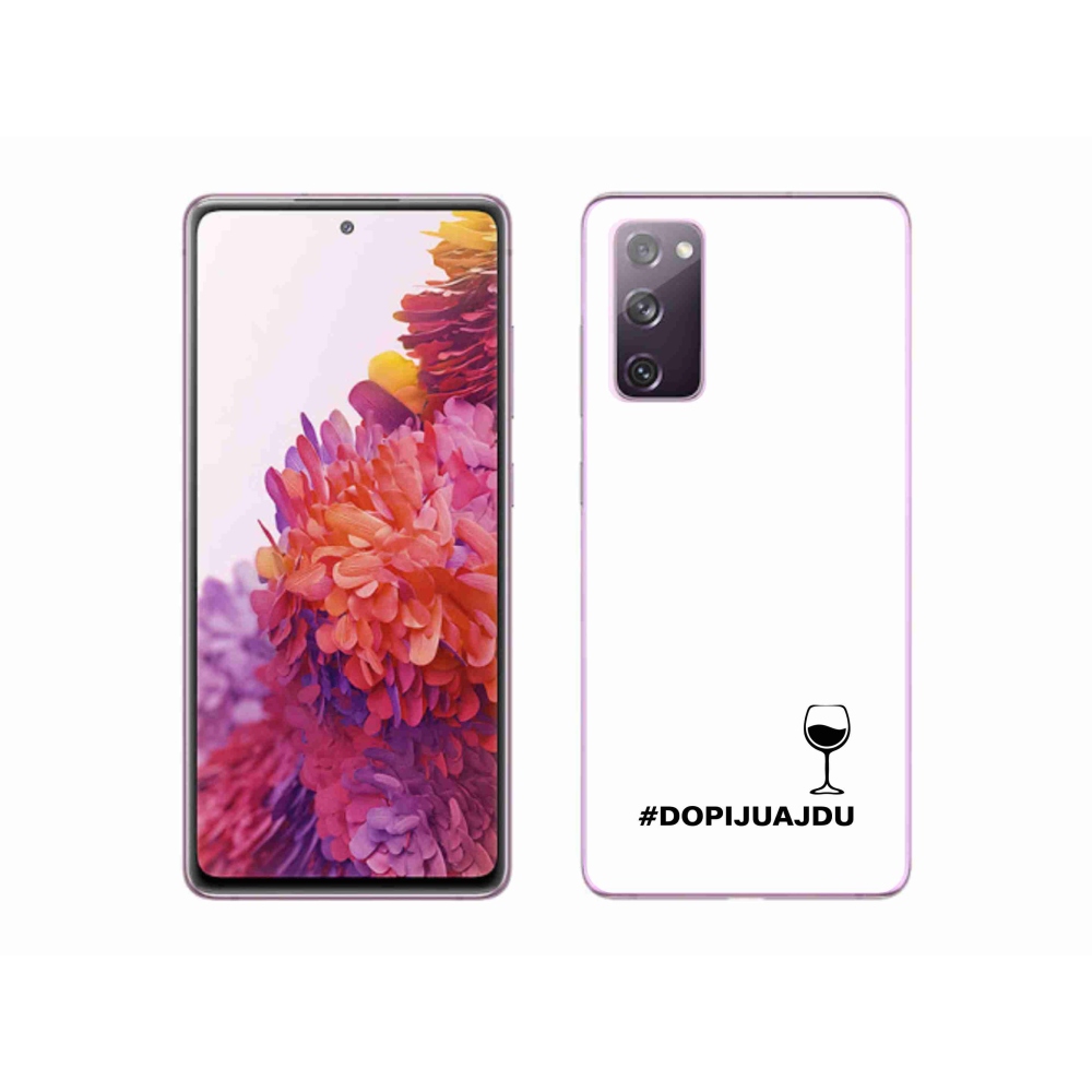 Gelový kryt mmCase na Samsung Galaxy S20 FE - vinný motiv bílé pozadí