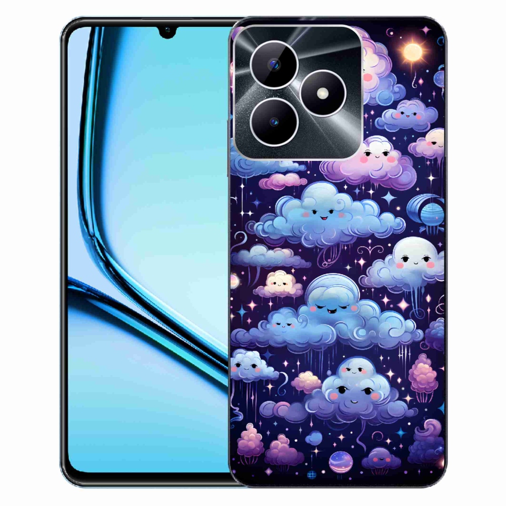 Gelový kryt mmCase na Realme Note 50 - mráčky