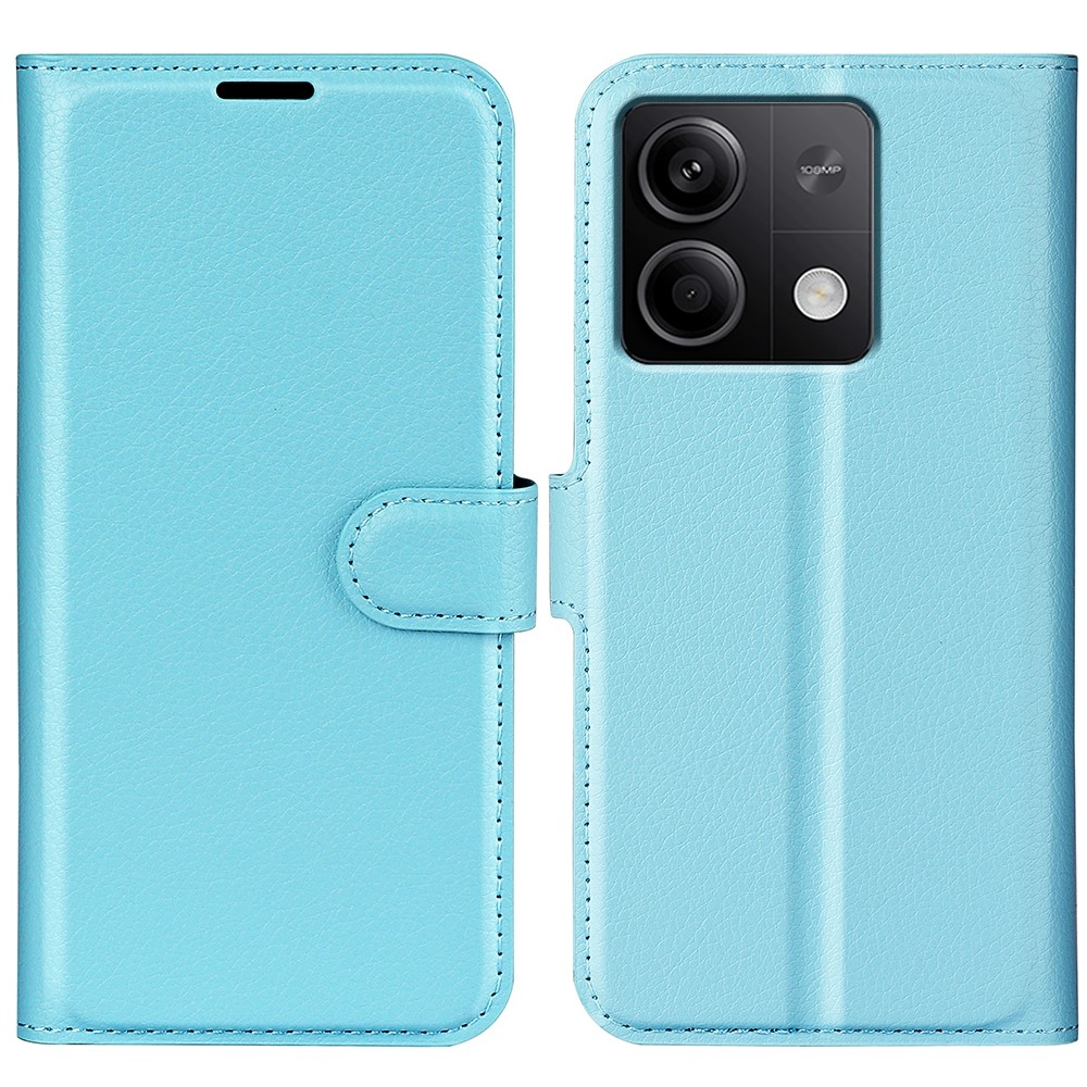 Litchi knížkové pouzdro na Xiaomi Redmi Note 13 5G - modré