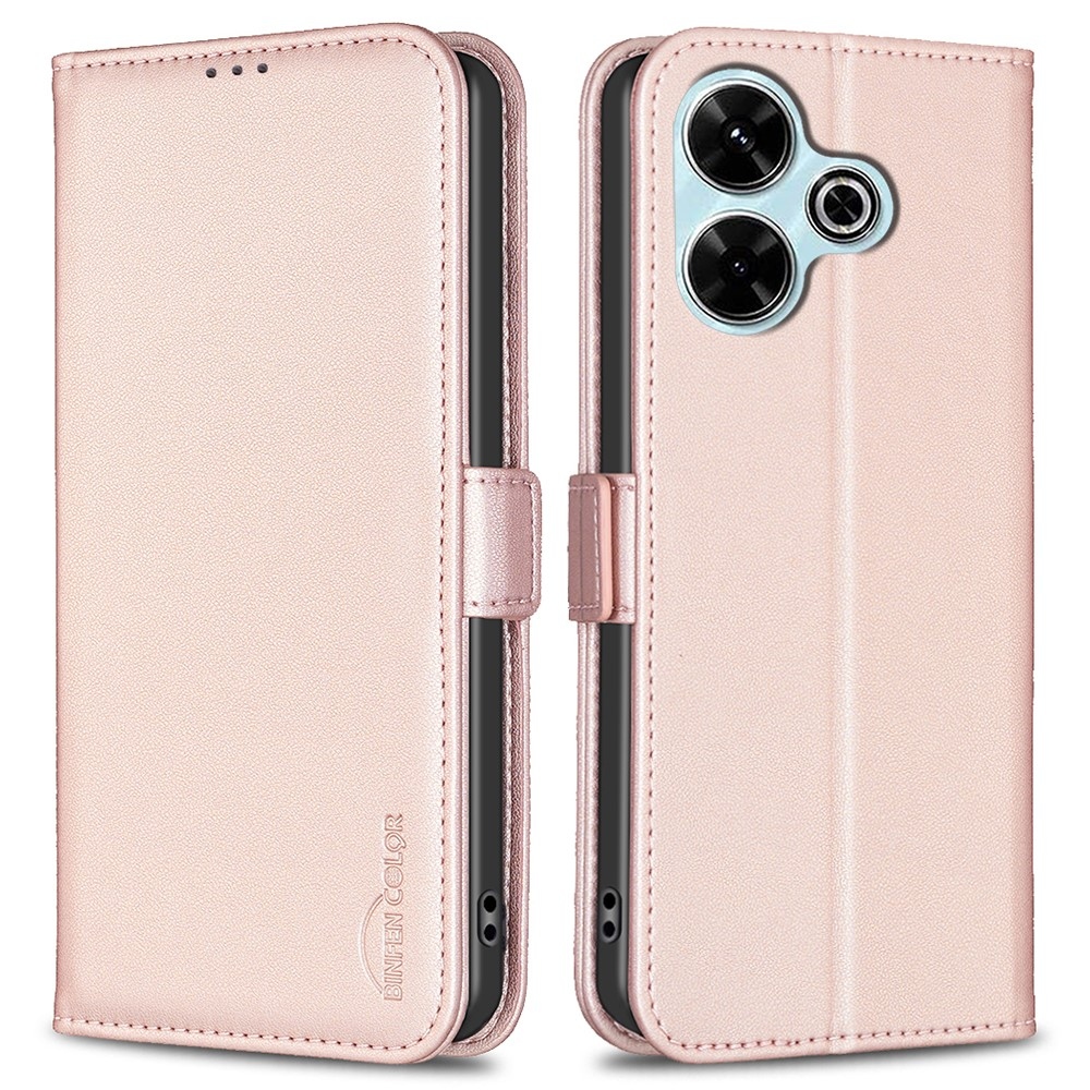 BNF knížkové pouzdro na Xiaomi Redmi 13 4G/Poco M6 4G - růžovozlaté