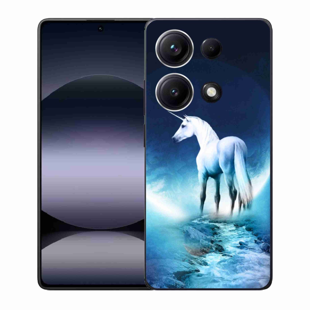 Gelový kryt mmCase na Xiaomi Redmi Note 14S - bílý jednorožec