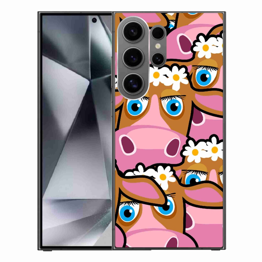 Gelový kryt mmCase na Samsung Galaxy S24 Ultra - kreslené kravičky