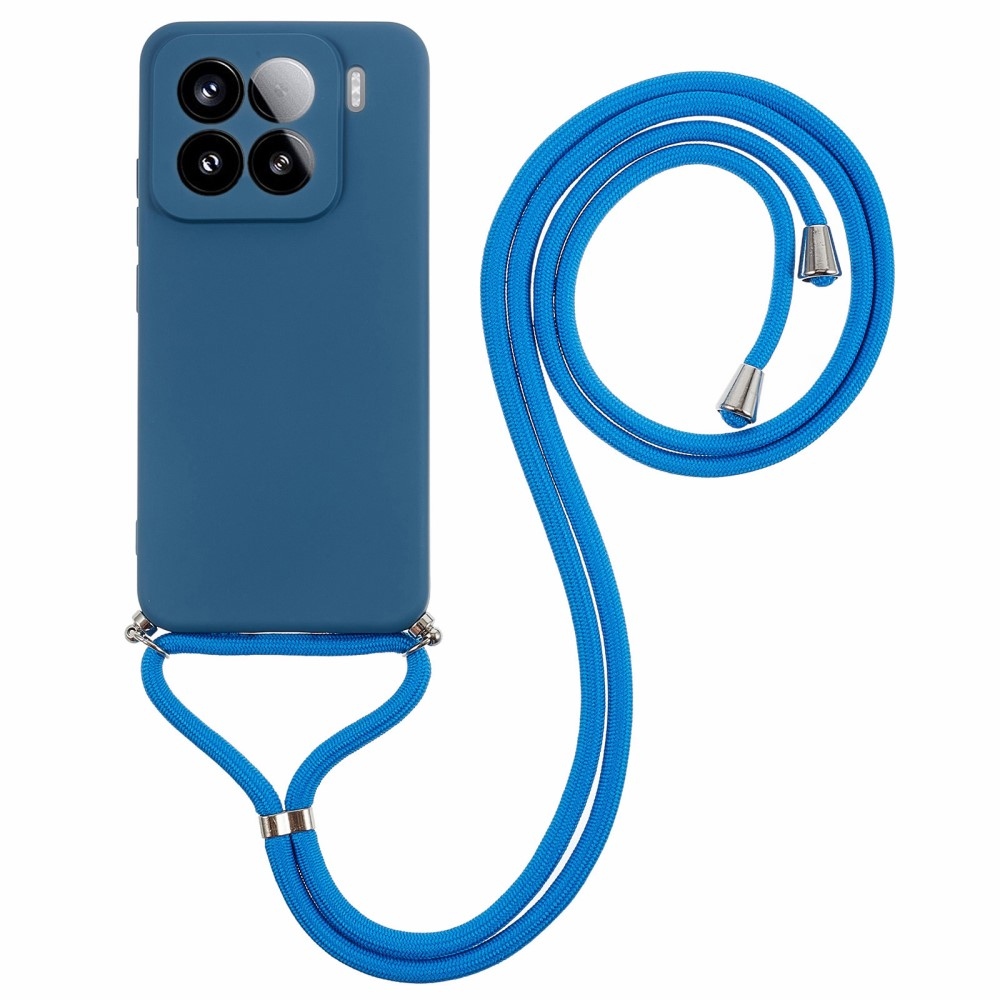 Lining gelový obal se šňůrkou na Xiaomi 15 Pro - modrý