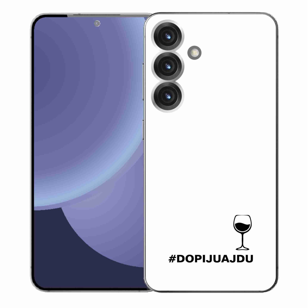 Gelový kryt mmCase na Samsung Galaxy S25+ - vinný motiv bílé pozadí