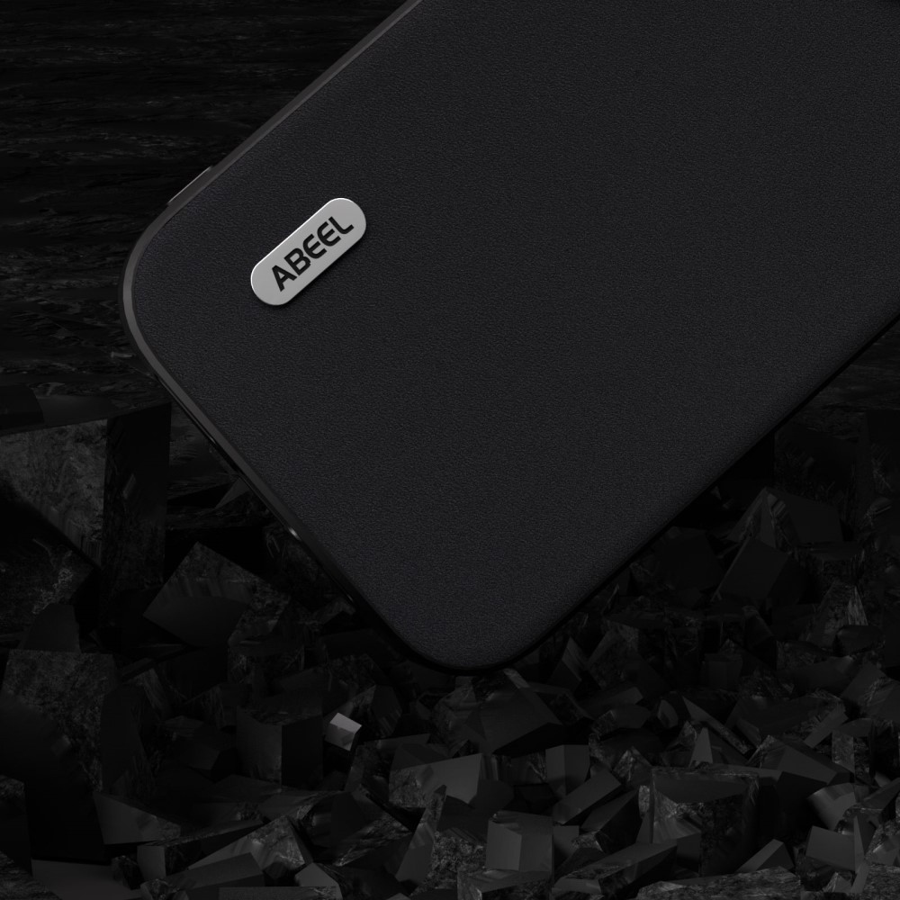 ABEEL gelový obal s pevnými zády na iPhone 15 Pro Max - černý