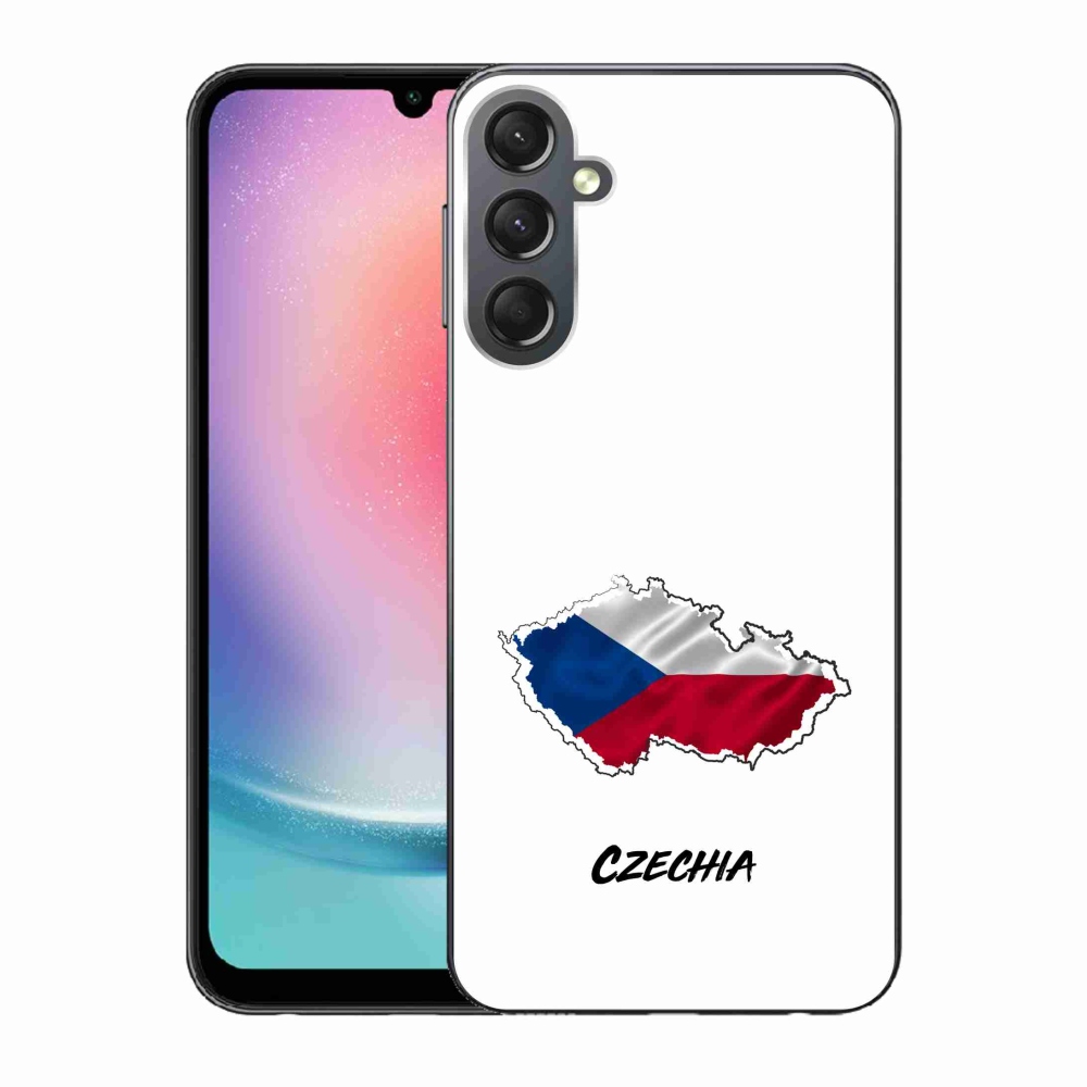 Gelový kryt mmCase na Samsung Galaxy A24 - Czechia bílé pozadí