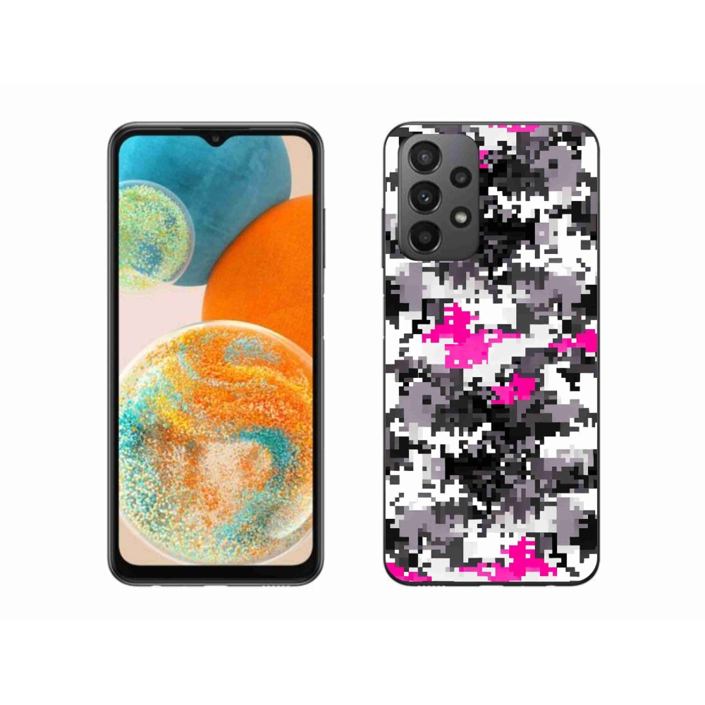 Gelový kryt mmCase na Samsung Galaxy A23 4G/5G - maskáčový vzor 4