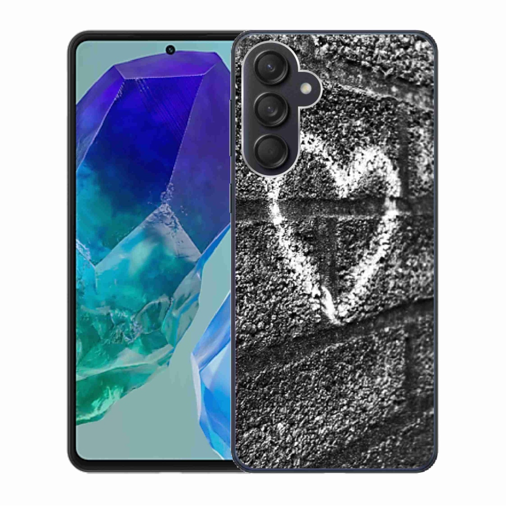 Gelový kryt mmCase na Samsung Galaxy M55 5G - srdce na zdi